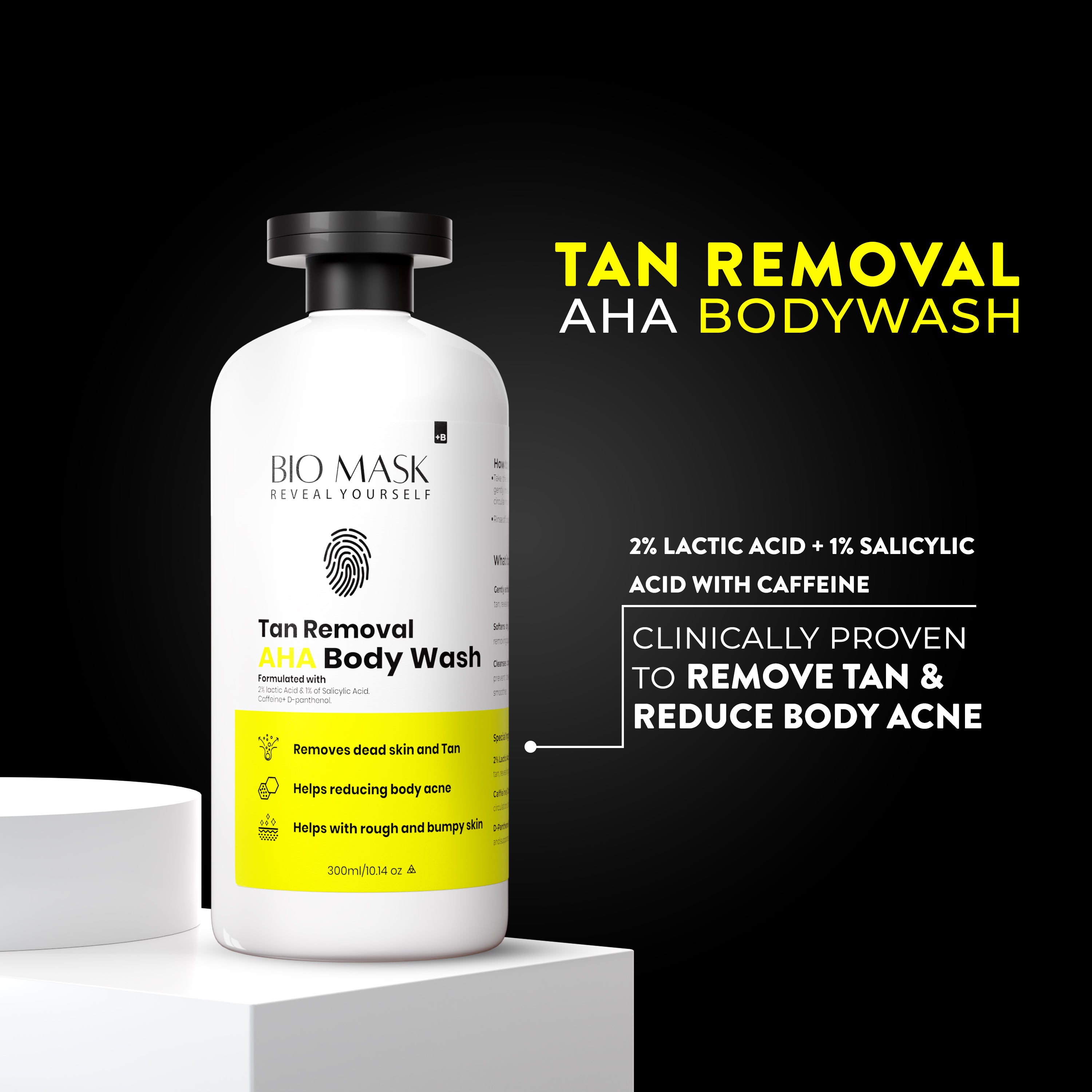 Tan Removal AHA Body Wash | 2% lactic acid+1% salicylic acid | 300ml
