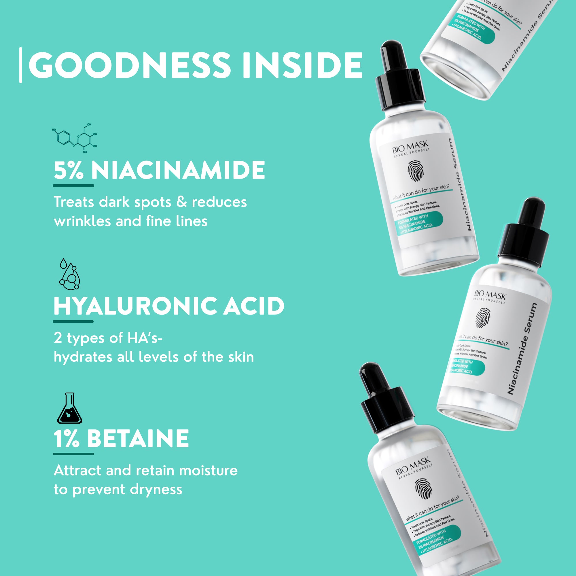 5% Niacinamide + Hyaluronic Acid Serum | 30 ml