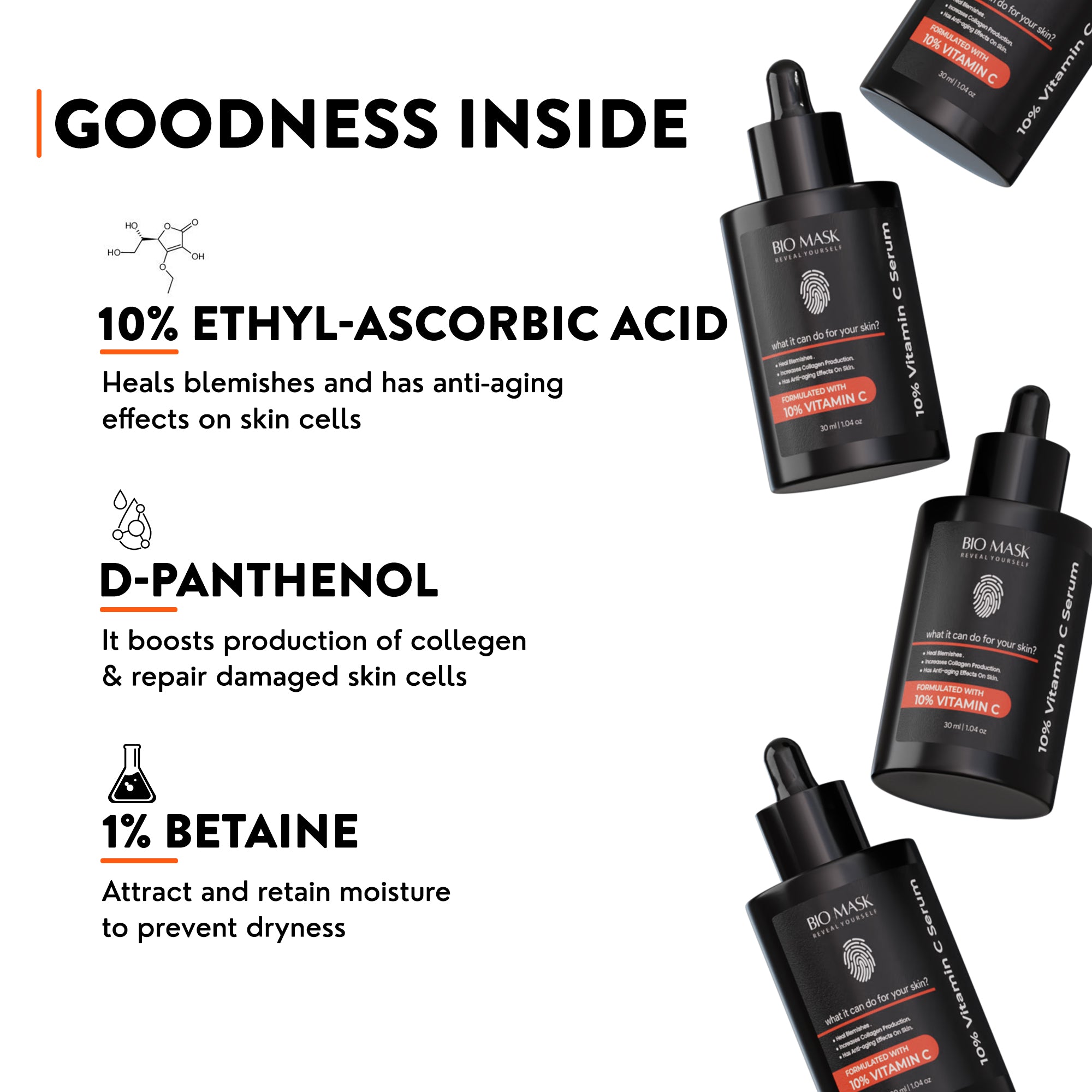 10% Vitamin C Serum | 3-Ethyl Ascorbic Acid | 30ml