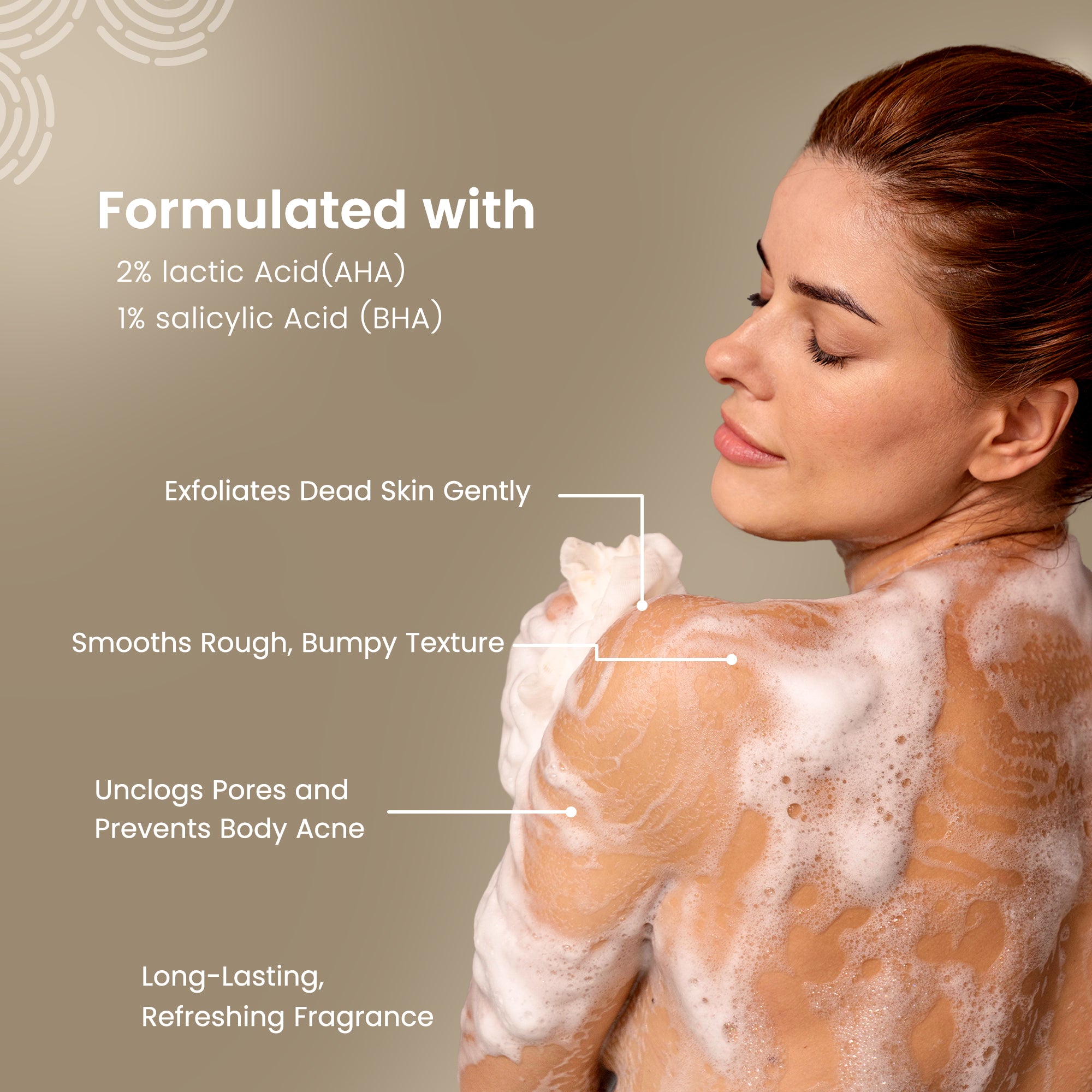 Tan Removal AHA Body Wash | 2% lactic acid+1% salicylic acid | 300ml