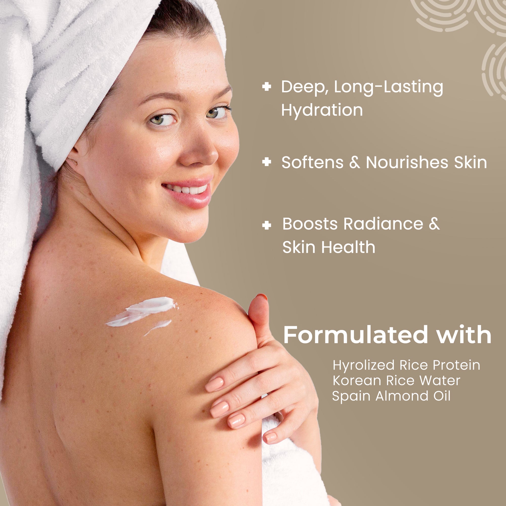 PureDew Rice Water Body Lotion | Rice ferment Filtrate + Rice Protein | 300 ml